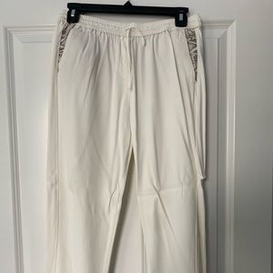 The Kooples Ivory Straight Leg Trousers  Snakeskin